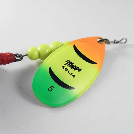 Mepps Aglia 5 dressed, Fire Tiger (Ognisty Tygrys), 14 g błystka obrotowa #1758