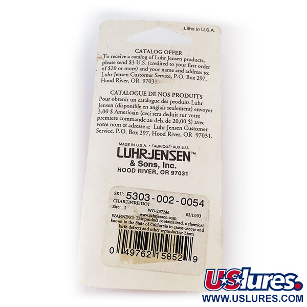 Luhr Jensen Loco 2 UV (świeci w ultrafiolecie), żółty/czerwony/nikiel, 7 g błystka wahadłowa #10000