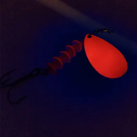 Luhr Jensen TEE Spoon 5 UV (świeci w ultrafiolecie), nikiel/pomarańczowy, 12 g błystka obrotowa #10011