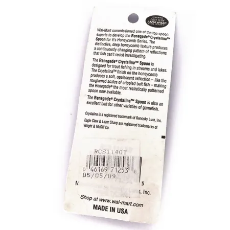 Renegade Crystalina Spoon, 11 g błystka wahadłowa #10040