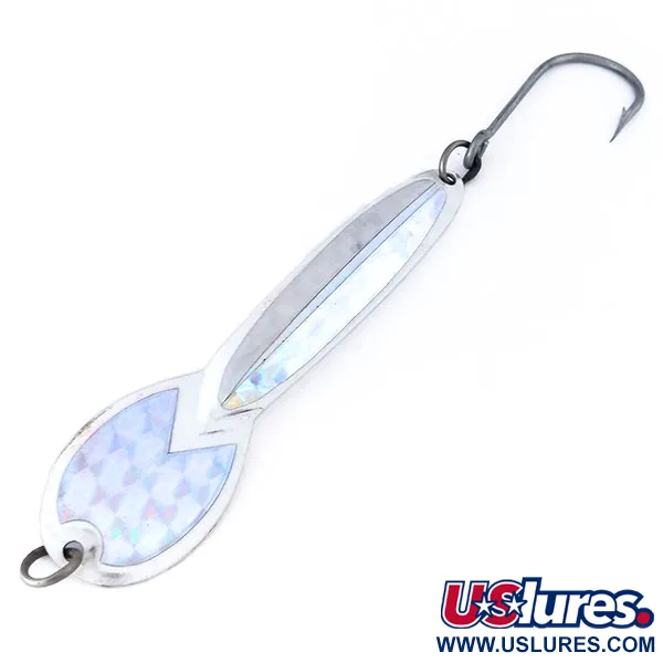 Luhr Jensen Loco Troll, nikiel/biały, 14 g błystka wahadłowa #10100