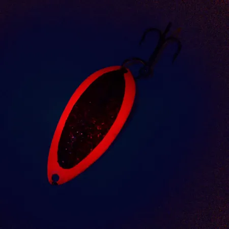 Eppinger Dardevle Devle-Dog 5400, neon czerwony/nikiel/czerwony brokat, 14 g błystka wahadłowa #10211