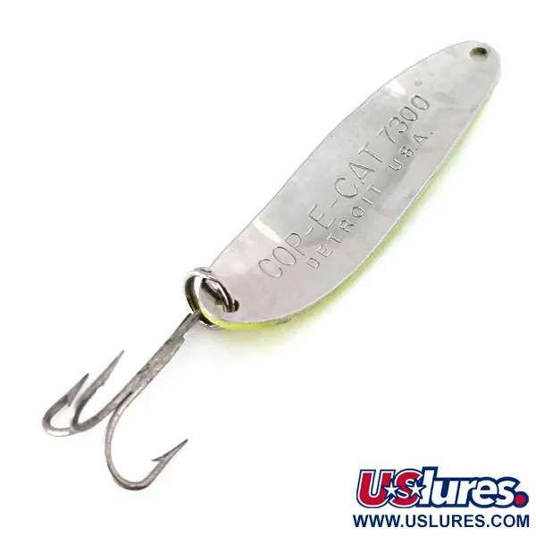 Eppinger Dardevle Cop-E-Cat 7300 UV (świeci w ultrafiolecie), żółty/zielony/nikiel, 10 g błystka wahadłowa #10360