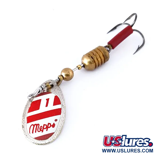  Mepps Aglia 1, srebrny/czerwony/biały, 3,5 g błystka obrotowa #10436