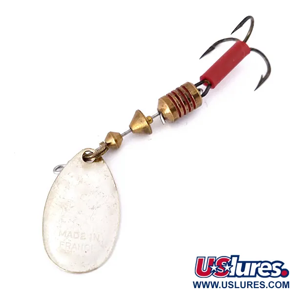  Mepps Aglia 2, model z lat 1970-tych, srebro, 4,5 g błystka obrotowa #10516