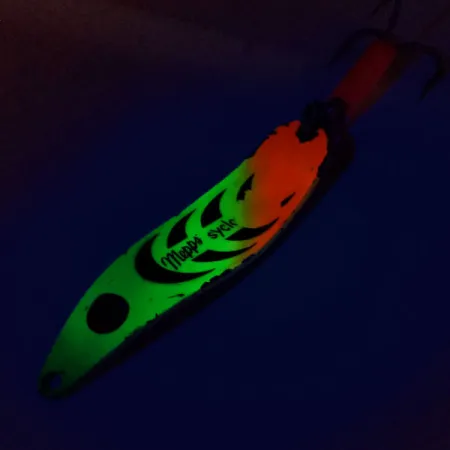 Mepps Syclops 2 UV (świeci w ultrafiolecie), Fire Tiger (Ognisty Tygrys), 17 g błystka wahadłowa #10538