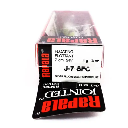 Rapala Jointed J7, SFC Chartreuse, 4 g wobler #10598