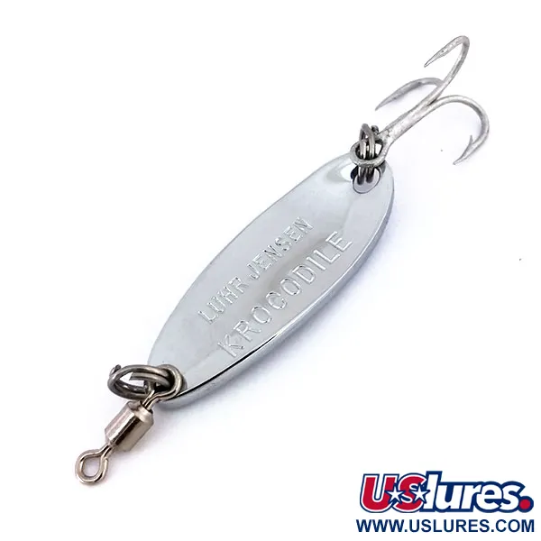 Luhr Jensen Krocodile, nikiel/niebieski, 7 g błystka wahadłowa #10608