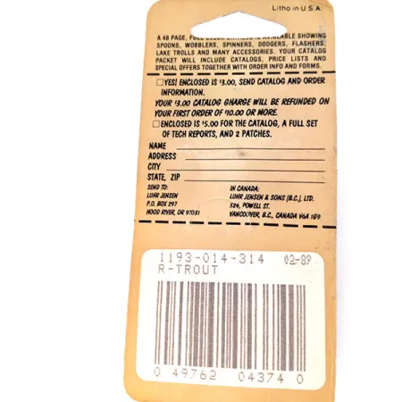 Luhr Jensen Hus-lure, tęcza, 7 g błystka wahadłowa #10637