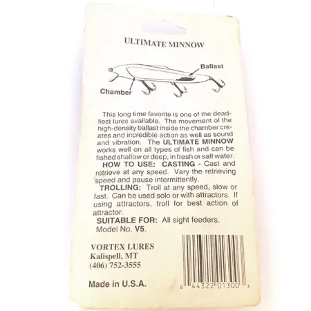 Vortex Lures Ultimate Minnow, Fire Tiger (Ognisty Tygrys) wobler #10666