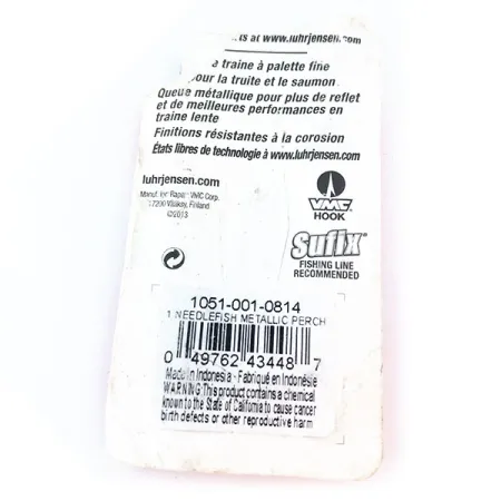 Luhr Jensen Needlefish 1, Fire Tiger (Ognisty Tygrys), 2 g błystka wahadłowa #10948