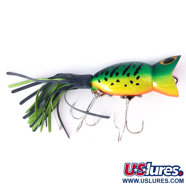  Fred Arbogast Hula Popper, Fire Tiger (Ognisty Tygrys), 14 g wobler #10993