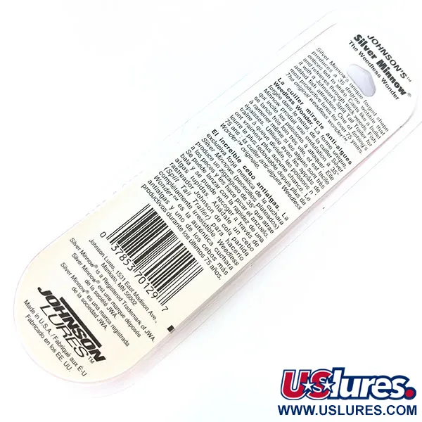  Błystka antyzaczepowa Johnson Silver Minnow, pomarańczowy/zielony/nikiel, 7 g błystka wahadłowa #11048