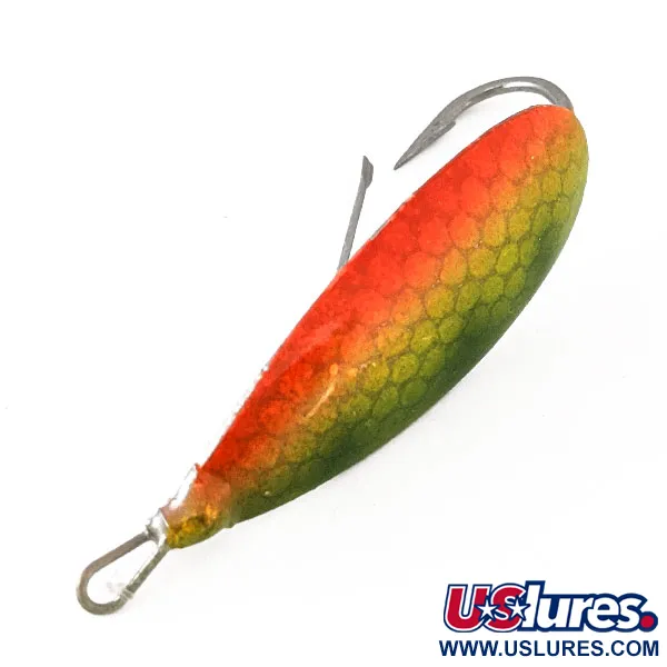  Błystka antyzaczepowa Johnson Silver Minnow, pomarańczowy/zielony/srebrny, 9 g błystka wahadłowa #11143