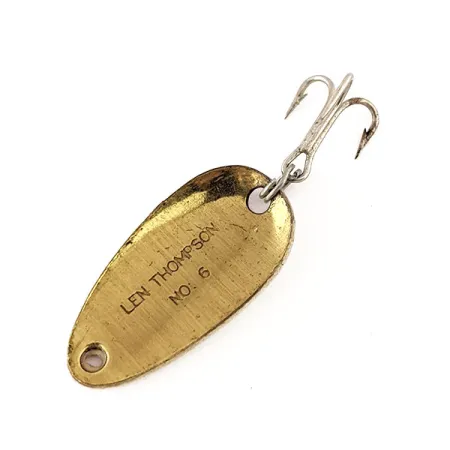 Len Thompson #6, czerwony/biały/mosiądz, 3,5 g błystka wahadłowa #11190
