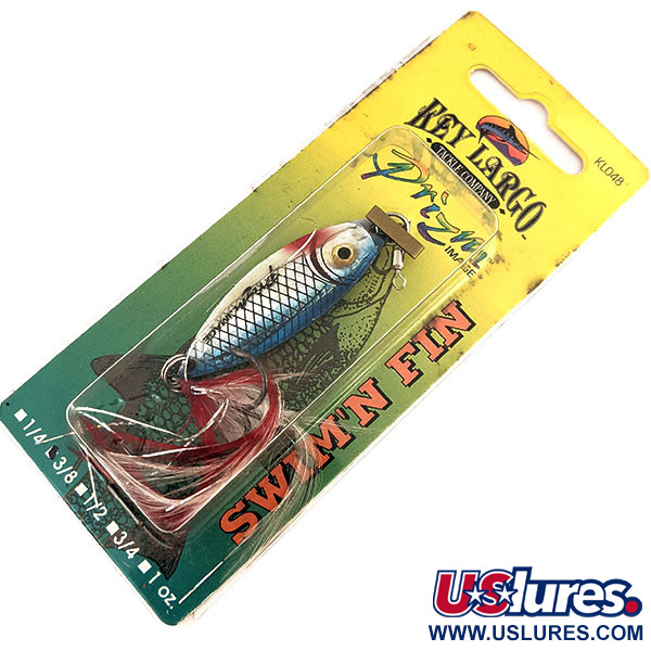 Wahoo Key Largo Swim'n Fin, opalizująca niebieska ryba, 11 g błystka wahadłowa #11290