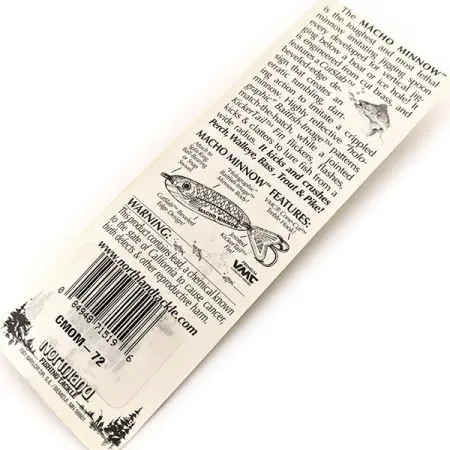 Northland Macho Minnow, pilker, Tęczowe srebro, 14 g błystka wahadłowa #11393