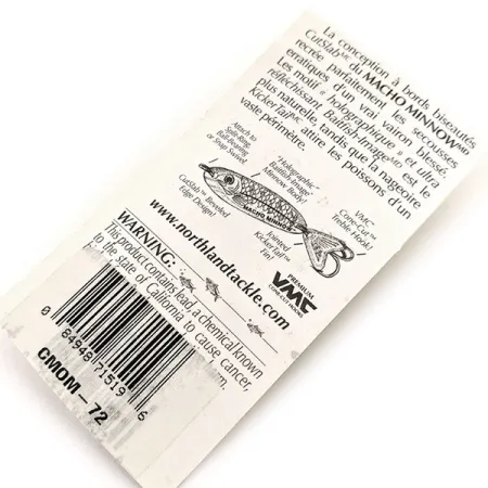 Northland Macho Minnow, pilker, czerwony/zielony/złoty, 14 g błystka wahadłowa #11395