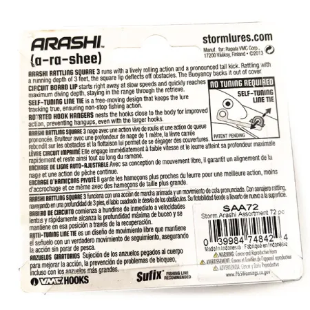 Storm Arashi Rattling Square 3 UV (świeci w ultrafiolecie), Papuga, 14 g wobler #11414