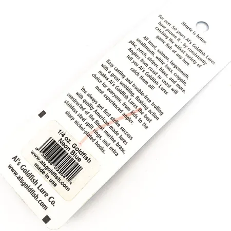 Al's gold fish, nikiel/niebieski, 7 g błystka wahadłowa #11524