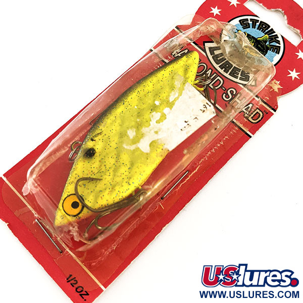  Strike King Diamond Shad UV (świeci w ultrafiolecie), Chartreuse, 14 g wobler #11551