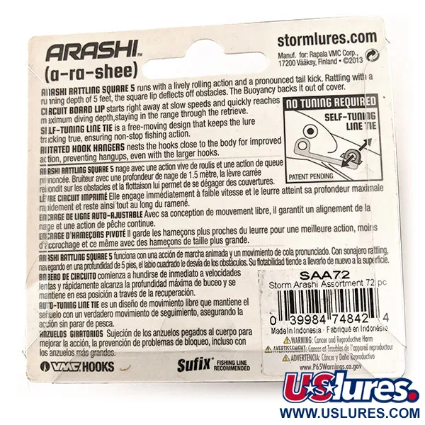 Storm Arashi Rattling Square 5, Czerwony Craw, 18 g wobler #11672