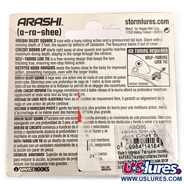 Storm Arashi Silent Square 3, Hot Chartreuse Shad, 14 g wobler #11674