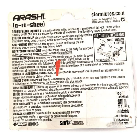 Storm Arashi Silent Square 3, Ghost Hitch, 14 g wobler #11676