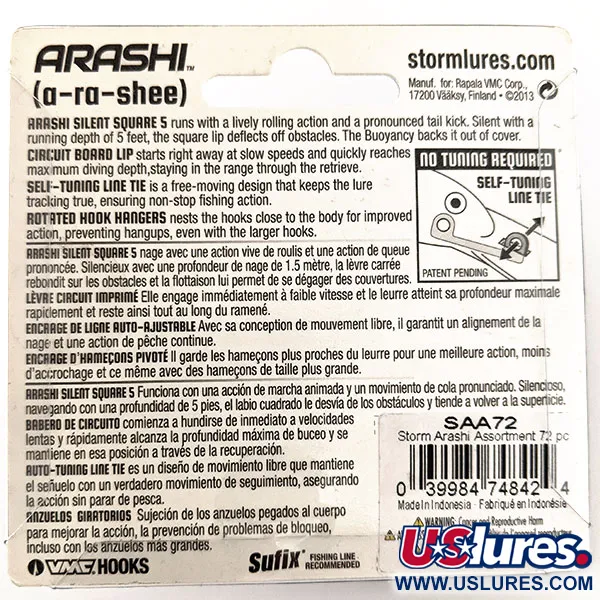 Storm Arashi Silent Square 5, niebieski, 18 g wobler #11677