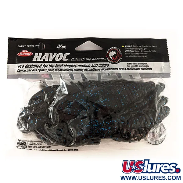 Berkley Havoc Craw Fatty, 8 szt., guma, Czarny Niebieski Fleck #11699