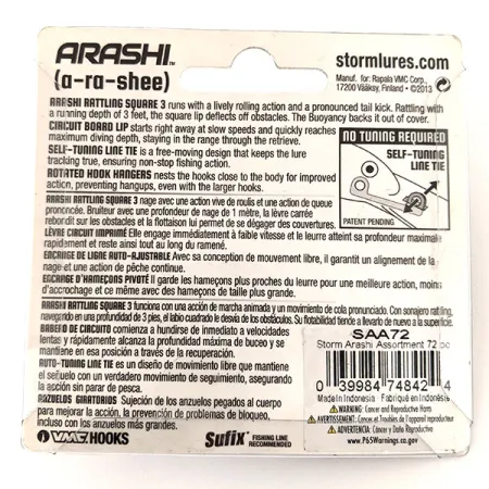 Storm Arashi Rattling Square 3, Niebieski Srebrny Shad, 14 g wobler #11708