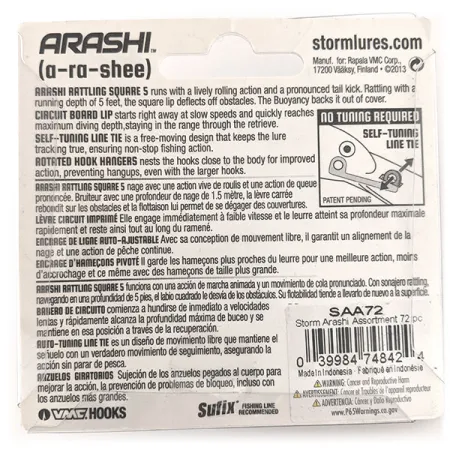 Storm Arashi Rattling Square 5, Zardzewiały Craw, 18 g wobler #11709