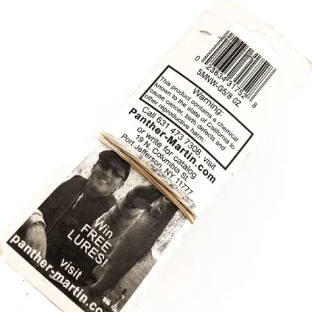 Panther Martin 6 Double Trouble z gumową rybką, złoto, 14 g błystka obrotowa #11826