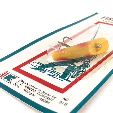 Kmart Kresge #318, żółty/czerwony, 2,5 g wobler #11828