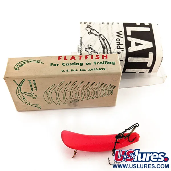 Flatfish F6 Helin Tackle UV (świeci w ultrafiolecie), FRL fluorescencyjny czerwony, 3 g wobler #11910