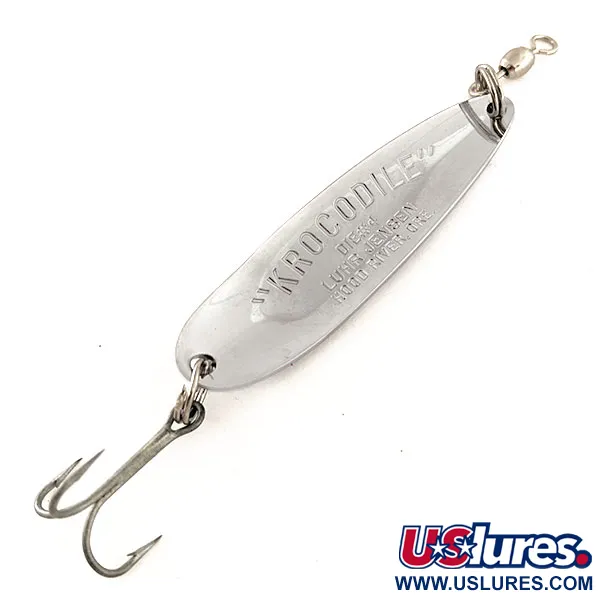 Luhr Jensen Krocodile DIE #4, nikiel/niebieski, 14 g błystka wahadłowa #11969