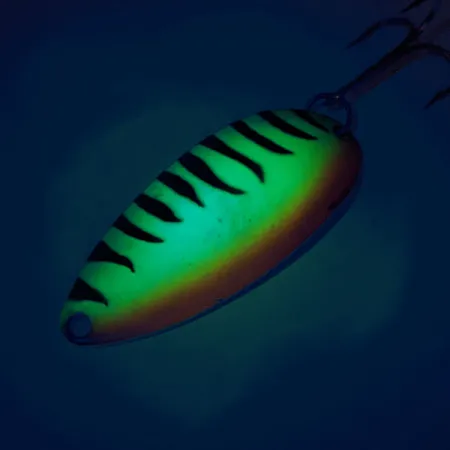 Acme Little Cleo UV (świeci w ultrafiolecie), Fire Tiger (Ognisty Tygrys), 11 g błystka wahadłowa #12268