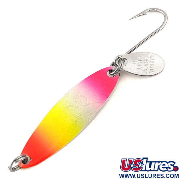 Luhr Jensen Needlefish 1, różowy/biały/żółty, 2 g błystka wahadłowa #12319