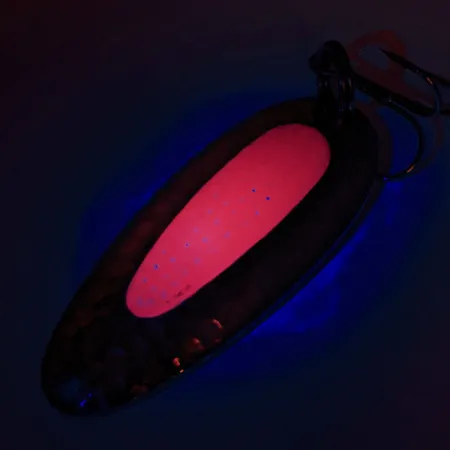 Nebco Pixee UV (świeci w ultrafiolecie), nikiel/malinowy, 24 g błystka wahadłowa #12362