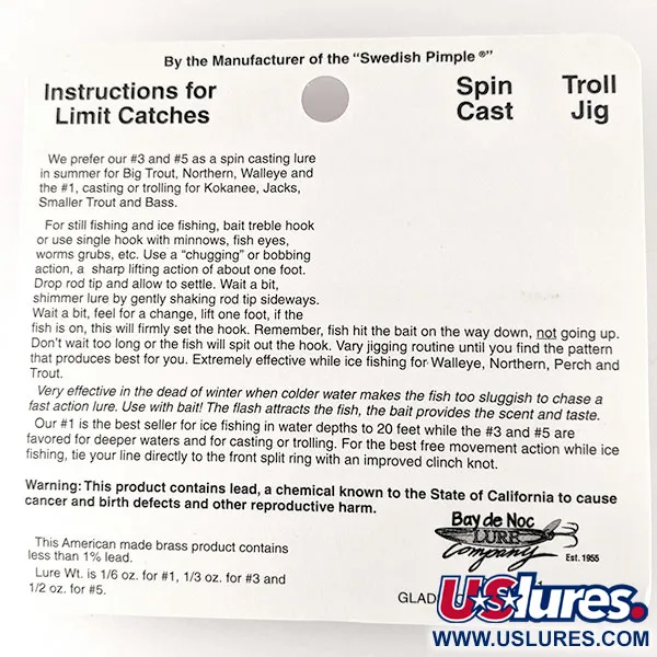  Bay de Noc Do-Jigger #3, złoto, 9 g błystka wahadłowa #16330