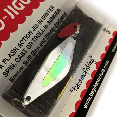 Bay de Noc Do-Jigger #3, nikiel/różowy/zielony/biały, 9 g błystka wahadłowa #20260