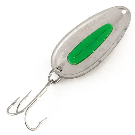 Blue Fox Pixee UV (świeci w ultrafiolecie), nikiel/zielony, 24 g błystka wahadłowa #12445