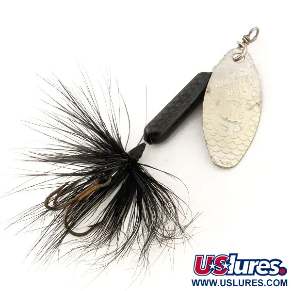 Yakima Bait Worden’s Original Rooster Tail, srebrny/mosiądz, 4,7 g błystka obrotowa #12542