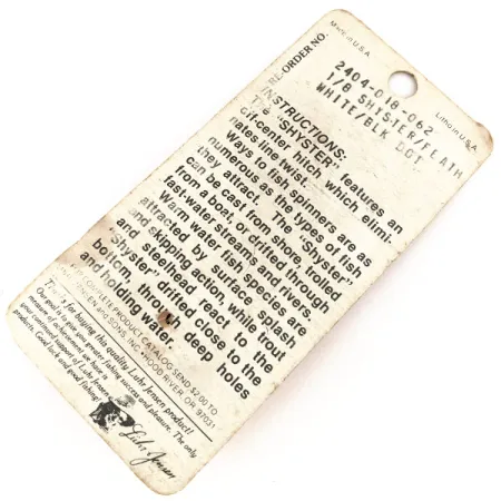 Luhr Jensen Shyster, nikiel/biały, 3,5 g błystka obrotowa #12689