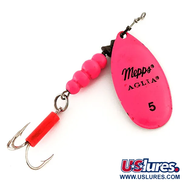  Mepps Aglia 5 Hot Pink UV (świeci w ultrafiolecie), Gorący różowy, 14 g błystka obrotowa #12695