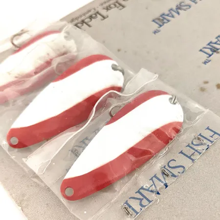 Blue Fox Aqua Spoon Dealer Display Card (1980s), czerwony/biały/nikiel, 9 g błystka wahadłowa #12793