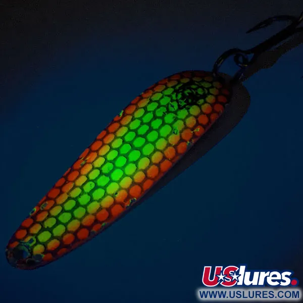 Eppinger Dardevle Cop-E-Cat 7400 UV (świeci w ultrafiolecie), żółty/pomarańczowy/nikiel, 14 g błystka wahadłowa #12858