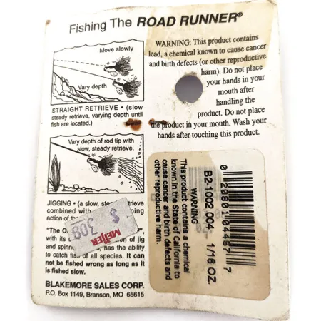 Blakemore Baits Road Runner Original Marabou Jigs, 2 szt., czarny, 3,5 g błystka wahadłowa #12896