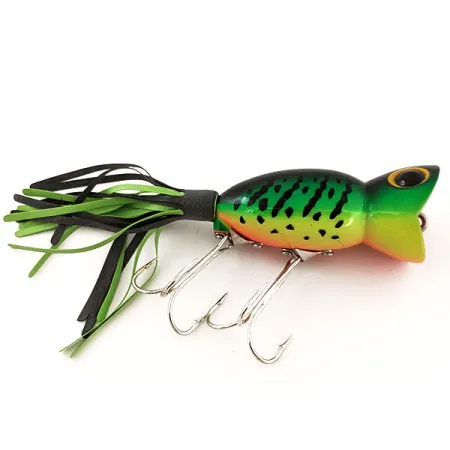 Fred Arbogast Hula Popper, Fire Tiger (Ognisty Tygrys), 14 g wobler #12918