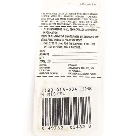 Luhr Jensen Lil' Kroc (Krocodile Stubby), młotkowany nikiel, 4,5 g błystka wahadłowa #12964